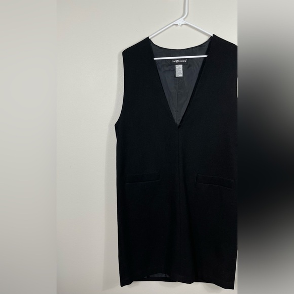 SAG HARBOR Avenue Black Sleeveless Dress Wool Lana Work Career Size 14 - Picture 2 of 8